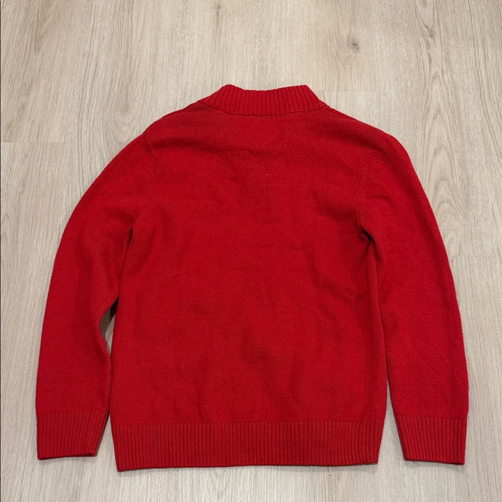 NWT Tommy Hilfiger Size Large 16-18 Vibrant Red Zip-Up Sweater - Picture 5 of 5